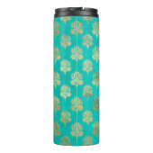 Bouteilles Isothermes Turquoise et or Peacock Grunge Damask (Dos)