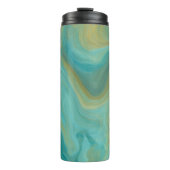 Bouteilles Isothermes Turquoise et Sandy Brown persiennes Marbre Art (Devant)