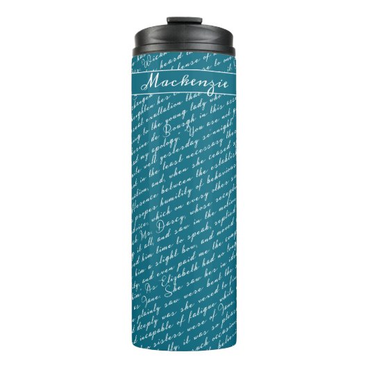 Bouteilles Isothermes Turquoise Jane Austen Pride Préjugés Netherfield B (Devant)