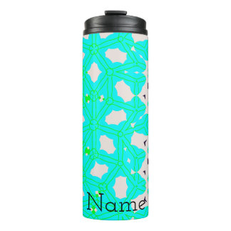 Bouteilles Isothermes Turquoise Marine Abstraite géométrique