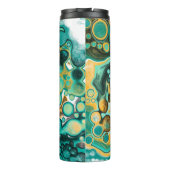 Bouteilles Isothermes Turquoise, Or, Marbre Fluide Art (Dos)