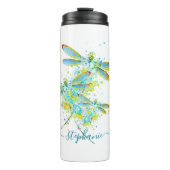 Bouteilles Isothermes Turquoise Splatter Dragonfly personnalisée (Devant)