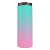 Bouteilles Isothermes Turquoise Turquoise et rose Ombre (Dos)