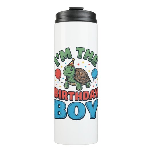 Bouteilles Isothermes Turtle garçon d'anniversaire conception de chemise (Devant)