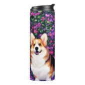 Bouteilles Isothermes Twin Corgis dans le jardin (Tourné sur la gauche)