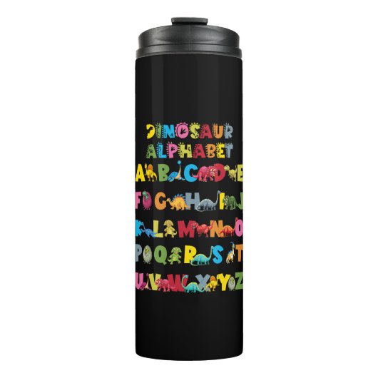 Bouteilles Isothermes Types De Dinosaures Alphabet ABC (Devant)