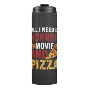 Bouteilles Isothermes Typographie de film d'horreur et de pizza Hallowee