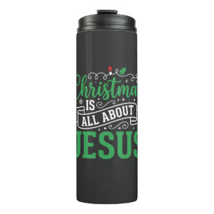 Bouteilles Isothermes Typographie de Noël, tout sur Jésus