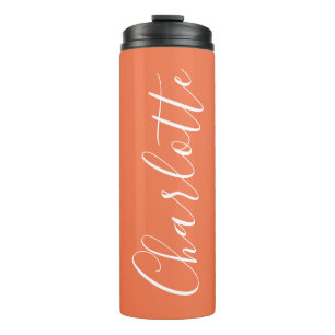 Bouteilles Isothermes Typographie de nom de script minimaliste en rose c