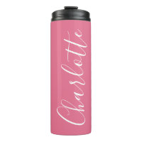 Typographie de script chic mignon Nom rose vif