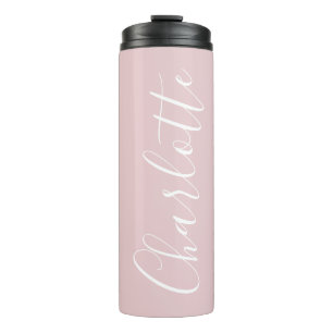 Bouteilles Isothermes Typographie de script chic personnalisée rose girl
