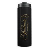 Bouteilles Isothermes Typographie de script or élégant (Devant)