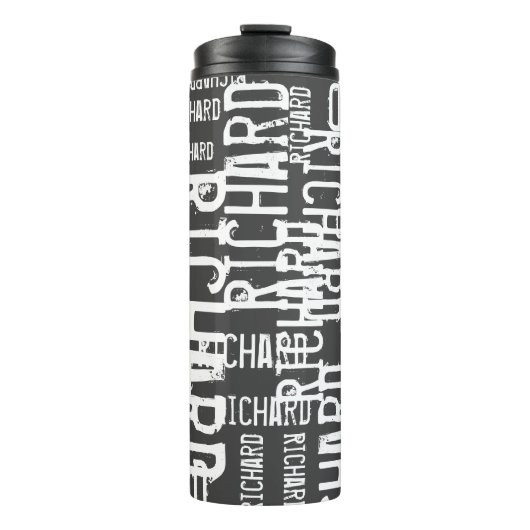 Bouteilles Isothermes Typographie (nom extensible) Noir (Devant)