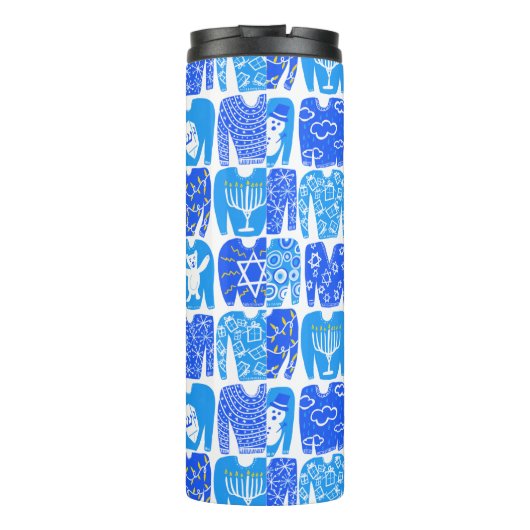 Bouteilles Isothermes Ugly Hannukah Sweaters Motif de vacances (Dos)