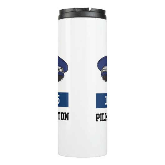 Bouteilles Isothermes UK Police Flat Casquette - Ajouter Numéro & Nom. P (Dos)