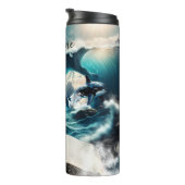 Bouteilles Isothermes Un bain à vapeur Orca dans la vague. (Tourné sur la droite)