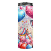 Bouteilles Isothermes Un bébé zèbre avec des ballons cardiaques (Dos)