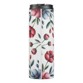 Bouteilles Isothermes Un cadre floral rouge et bleu (Dos)