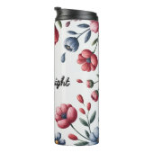 Bouteilles Isothermes Un cadre floral rouge et bleu (Tourné sur la droite)