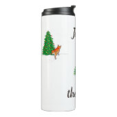 Bouteilles Isothermes Un chien et un arbre de Noël (Tourné sur la gauche)