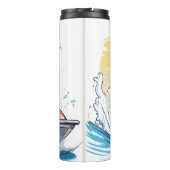 Bouteilles Isothermes Un Chien Husky sur un Jet Ski (Dos)