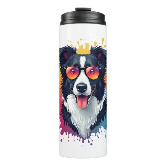 Bouteilles Isothermes Un chien mignon Bordure Collie [RB#10009] (Devant)