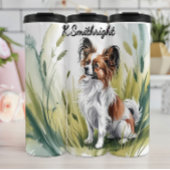 Bouteilles Isothermes Un chien papillon en haute herbe