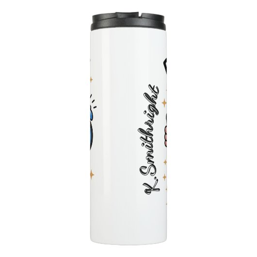 Bouteilles Isothermes Un cochon en course avec une horloge (Dos)