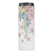 Bouteilles Isothermes Un collage de flocons de neige aquarelle (Dos)