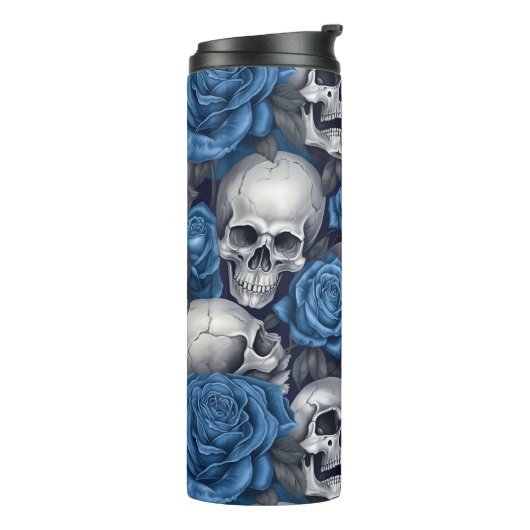 Bouteilles Isothermes Un crâne et une série Rose 12 (Tourné sur la gauche)