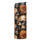 Bouteilles Isothermes Un crâne et une série Rose 9 (Tourné sur la gauche)