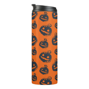 Bouteilles Isothermes Un drôle de Citrouille effrayant face à Halloween