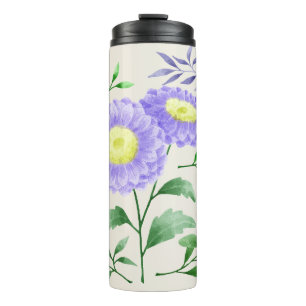 Bouteilles Isothermes Un ensemble de fleurs peintes à l'aquarelle 