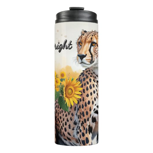 Bouteilles Isothermes Un guépard dans un terrain de tournesol (Devant)