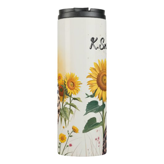 Bouteilles Isothermes Un guépard dans un terrain de tournesol (Dos)