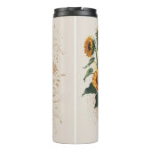 Bouteilles Isothermes Un guépard et des tournesols en aquarelle (Dos)