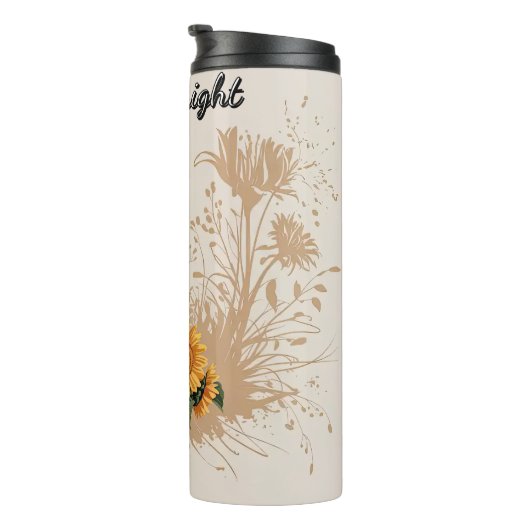 Bouteilles Isothermes Un guépard et des tournesols en aquarelle (Tourné sur la droite)