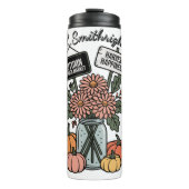 Bouteilles Isothermes Un marché aux fleurs d'automne et un Citrouille (Devant)