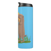 Bouteilles Isothermes Un mignon chien de prairie reniflant la caricature (Tourné sur la droite)