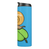 Bouteilles Isothermes Un mignon escargot heureux sur une illustration d' (Tourné sur la droite)