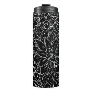 Bouteilles Isothermes Un motif sans couture succulent. Design vintage fl