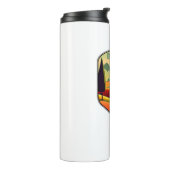 Bouteilles Isothermes un raton laveur tenant une bière dans le style du  (Tourné sur la gauche)