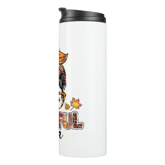 Bouteilles Isothermes Un Remerciant Mama Messy Bun Fall quitte l'automne (Tourné sur la droite)