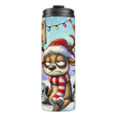 Bouteilles Isothermes Un Renne Fatigué A Besoin De Café (Devant)