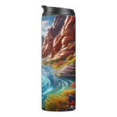 Bouteilles Isothermes un sylph chevauchant les courants fluviaux à trave (Tourné sur la droite)