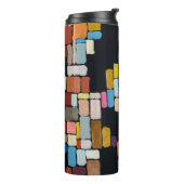 Bouteilles Isothermes Un tableau abstrait ; formes géométriques dans un  (Tourné sur la gauche)