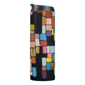 Bouteilles Isothermes Un tableau abstrait ; formes géométriques dans un  (Tourné sur la droite)