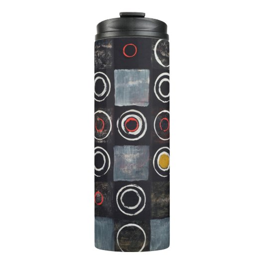 Bouteilles Isothermes Un tableau abstrait ; une grille de cercles estamp (Devant)