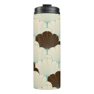 Bouteilles Isothermes un tuile sans couture de style japonais avec feuil