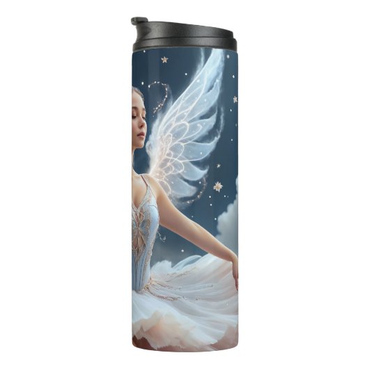 Bouteilles Isothermes Une Ballerina Gracieuse Avec Des Ailes Fleurs Danc (Tourné sur la droite)